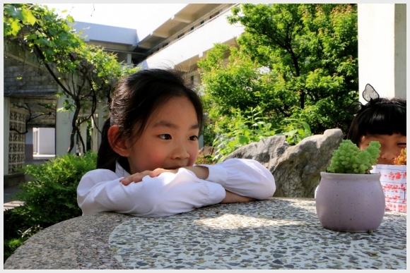 附件：小朋友巴巴地看着绿植希望和它一起快快长大.JPG