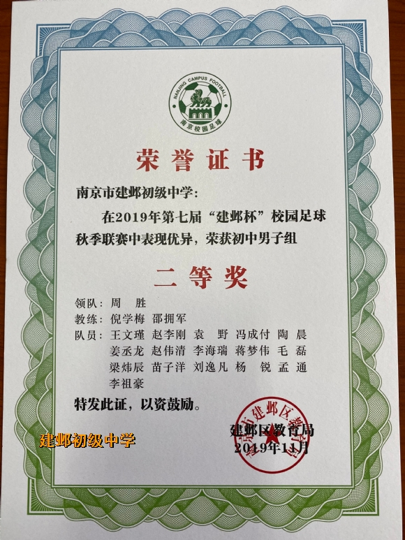 附件：1.2建邺初中校足球队区级获奖.jpg